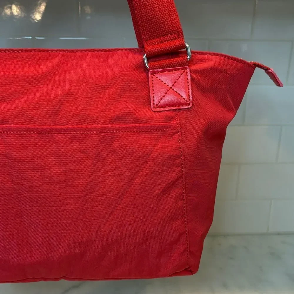 Kipling Bag Purse Handbag  Nicolas medium size red nylon Pocketbook